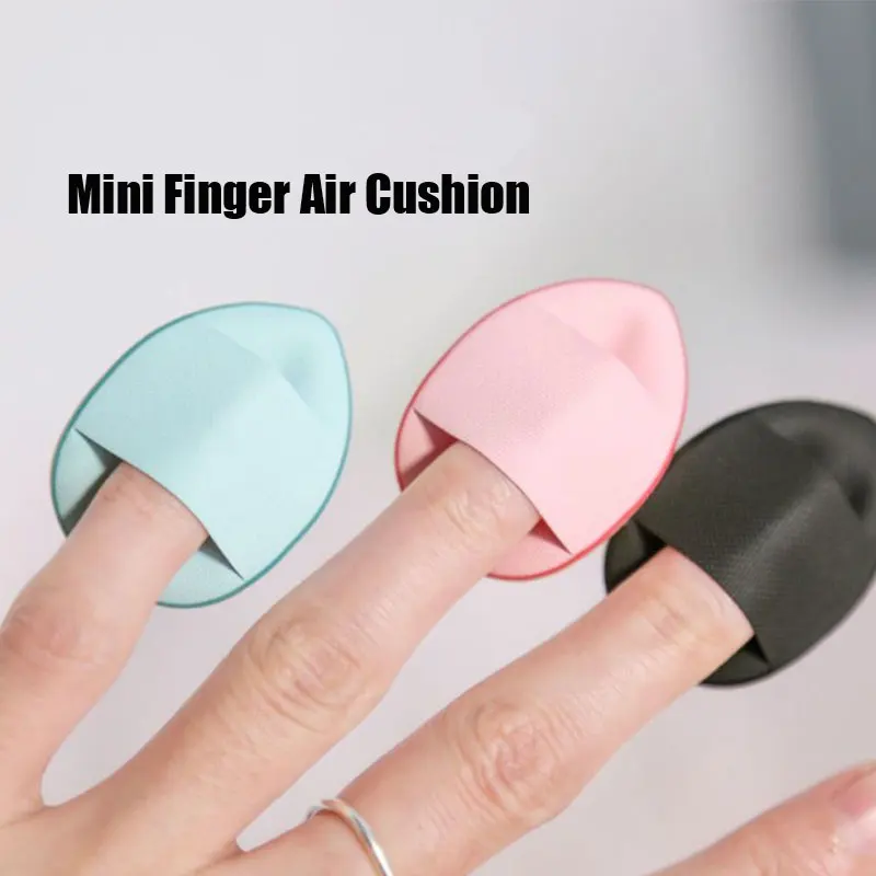 1 Stuks Mini Vinger Luchtkussen Maat Vinger Vorm Cosmetische Puff Luchtkussen Spons Zachte Foundation Tool