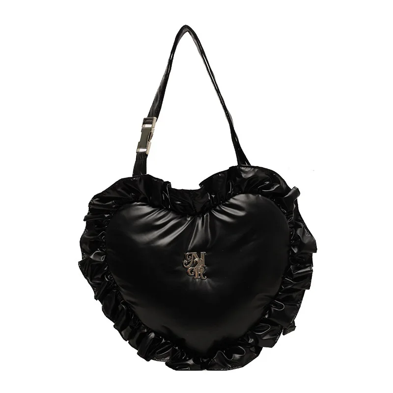 

Sweet Cool Heart Y2k Should Bags Women High Street Soft Chic Handbag Purse Ladies Retro Casual Bolso Mujer Повседневная Сумка