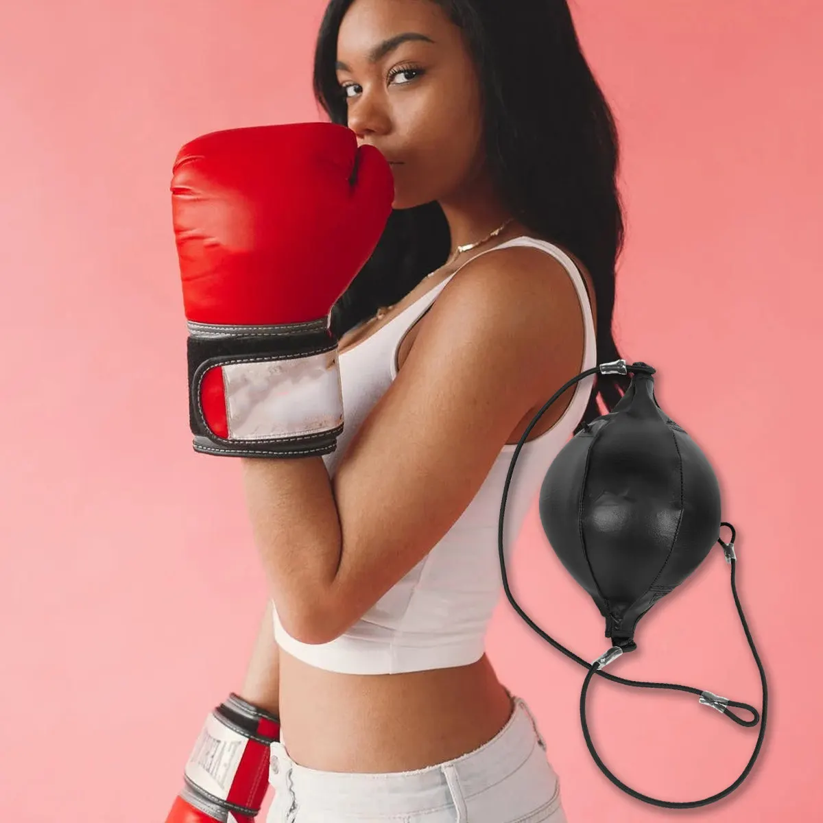 1Pcs Professional Pear Shape Boxing Ball for Punching Training Reflexes Hand Eye Coordination Agility Workout Home Gym