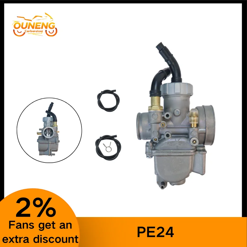 

PE24 24 мм для DASH NSR125 KX80 KX100 KX125 DIO NSR 50-125CC 2/4-тактный пит-байк ATV Quad Engine Мотоцикл Карбюратор Карбюратор