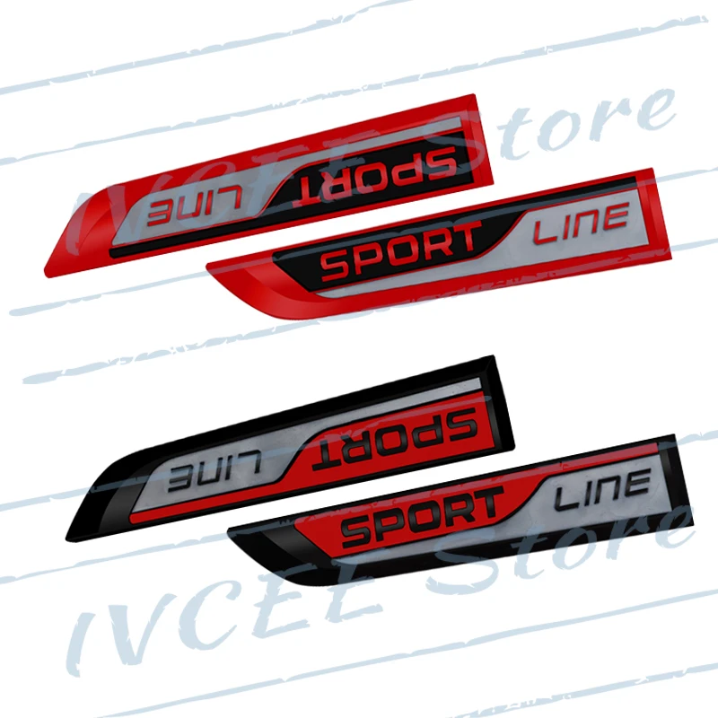 1 Set Car Metal Sport Line Emblem Side Body Badge Sticker For Skoda Kodiaq Karoq Superb Octavia Fabia Rapid VRS 4X4