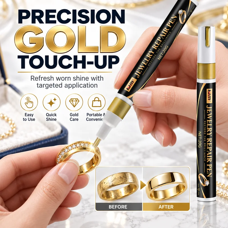 Jewelry Repair Pen Silver Gold Scratch Remover Polish Restorer Instant Shine Cleaner For Rings Necklace Watch Bands Portable
