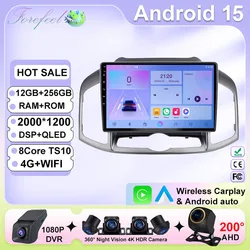 For Chevrolet Captiva 1 2011 - 2016 Carplay Auto 4G+WIFI GPS Car Radio Navigation Multimedia Video Player Stereo BT Android 15