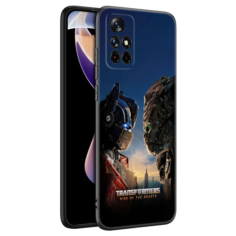 T-Transformerss Optimus Prime Black Silicone Phone Case For Xiaomi Redmi Note 9 10 11 12 13 Pro Plus 11S 4G 11T 5G 9S 10S 12S