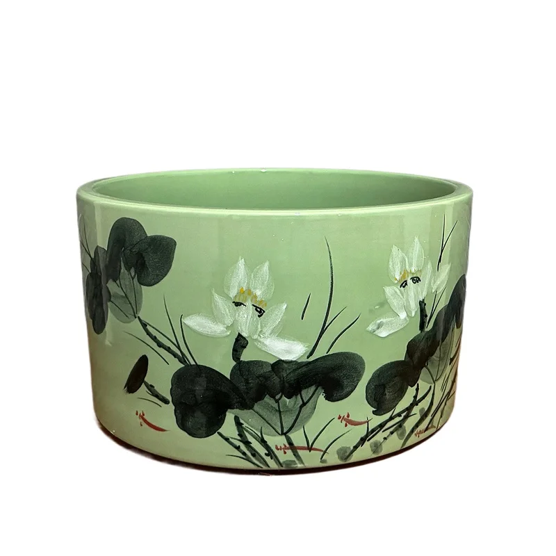 

Ceramic countertop washbasin raised sink deepening artistic foot bathtub straight retro antique footbath basin