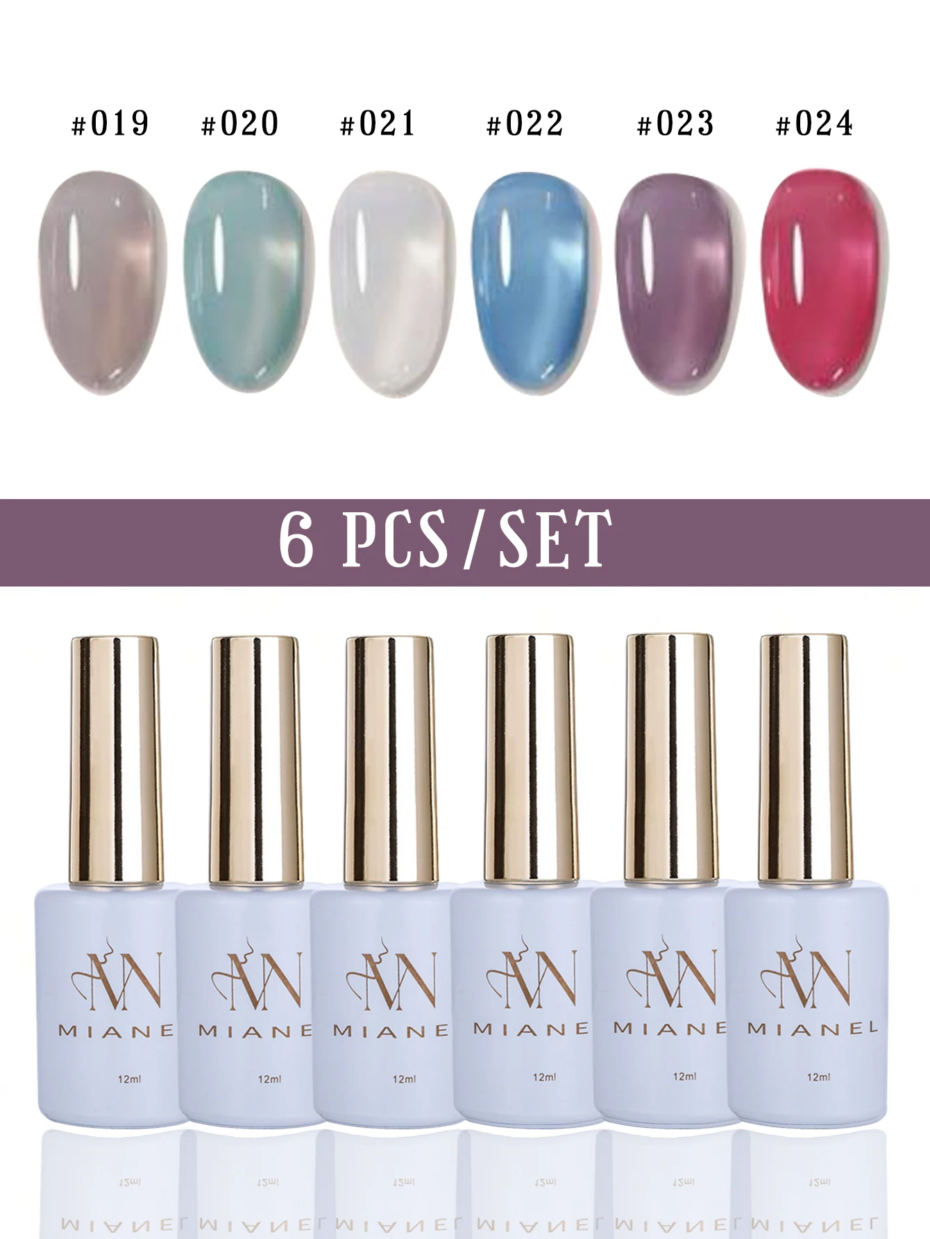 MIANEL 12ML Christmas Ice Clear Nude Jelly Gel Nagellak Set - 30 Kleuren Bestverkopende Tinten voor Roze Blauw Rood & Witte Nagels