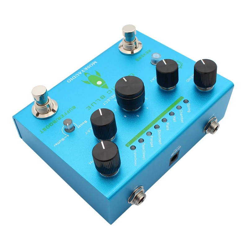 MOSKY COSMIC BLUE Guitar Pedal Digital Reverb Pedal Electric Guitar Effects 8 Reverb Modes Adjustable for Electric Guitar Bass