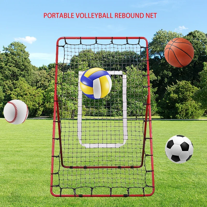 2026 A 4* 6-fT 5-angle Adjustable Softball, Basketball and lacrosse  Baseball Rebound Net for Parent-child Interaction