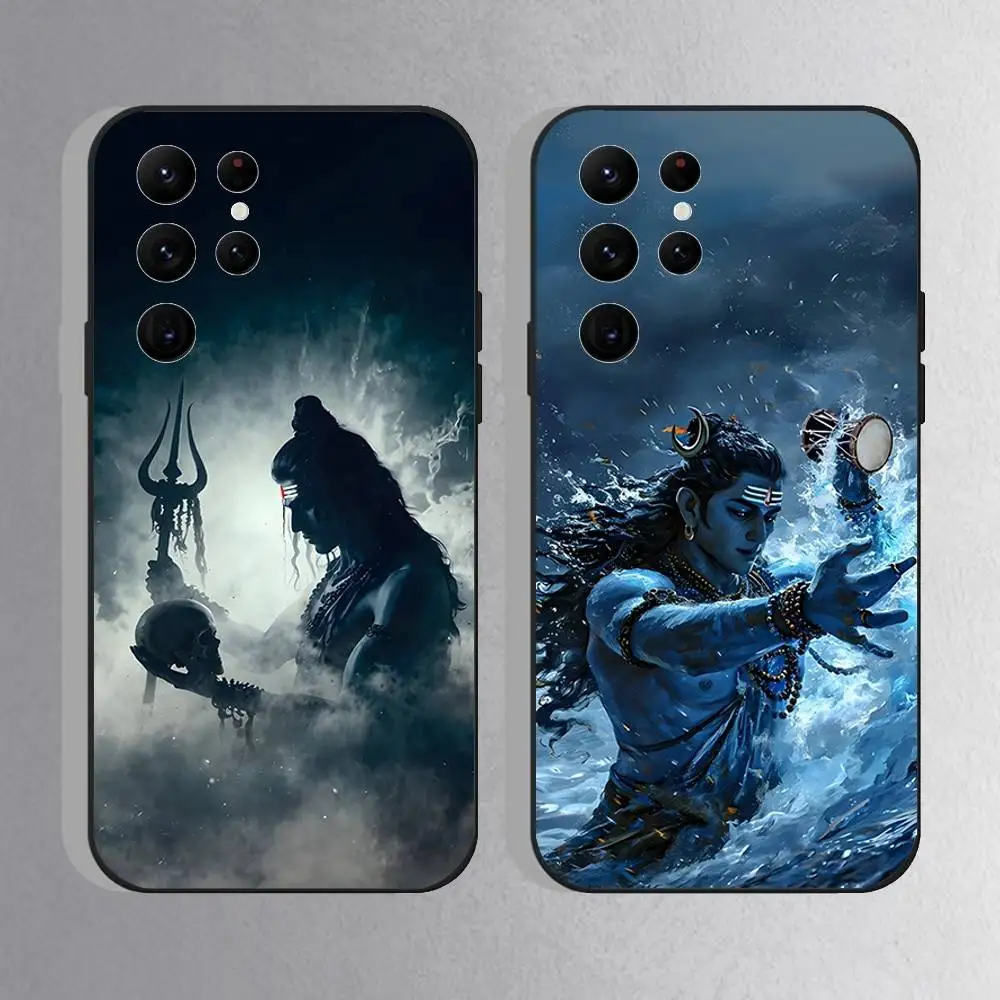 

Lord Shiva M-Mahadev India Phone Case For Samsung S25,S24 Ultra,S20,S30 plus,S22 Plus,S23,Ultra 5G Silicone Black Shell
