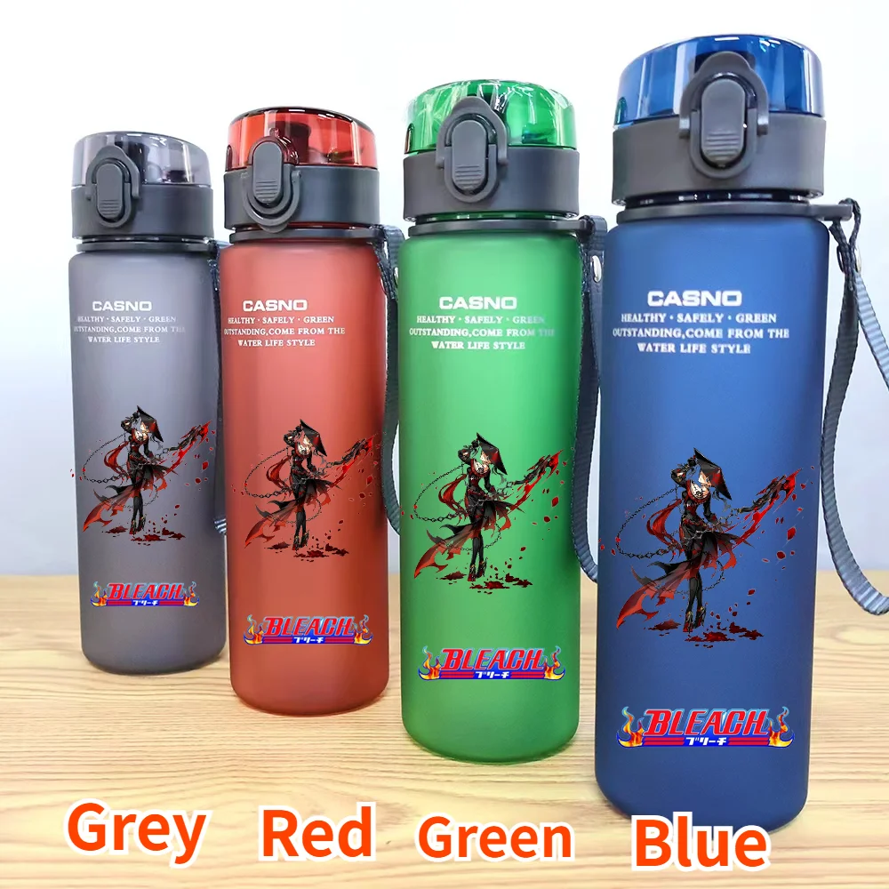 Anime BLEACH Kurosaki Ichigo Black Green Blue and Red Drinking Bottle Portable Sports Cup for Children and Adults Gift