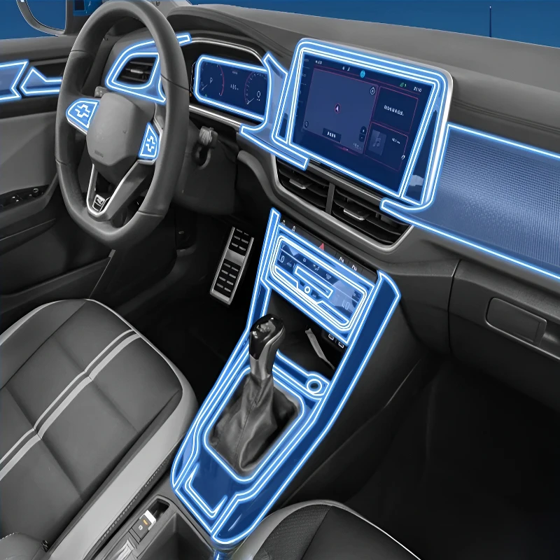 For Volkswagen T-Roc 2022 Dashboard Multimedia Navigation Transparent Anti-Scratch Protection Film Modification for