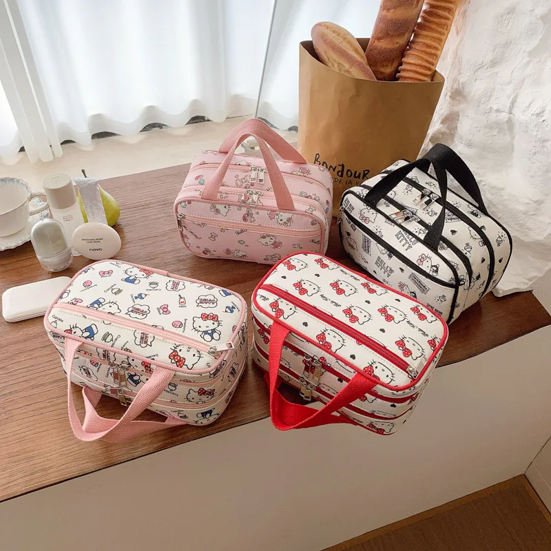 

Дорожная косметичка большой вместимости, портативный органайзер для косметики, набор для туалетных принадлежностей с мультяшным принтом, женская сумка для душа и ванных принадлежностей.