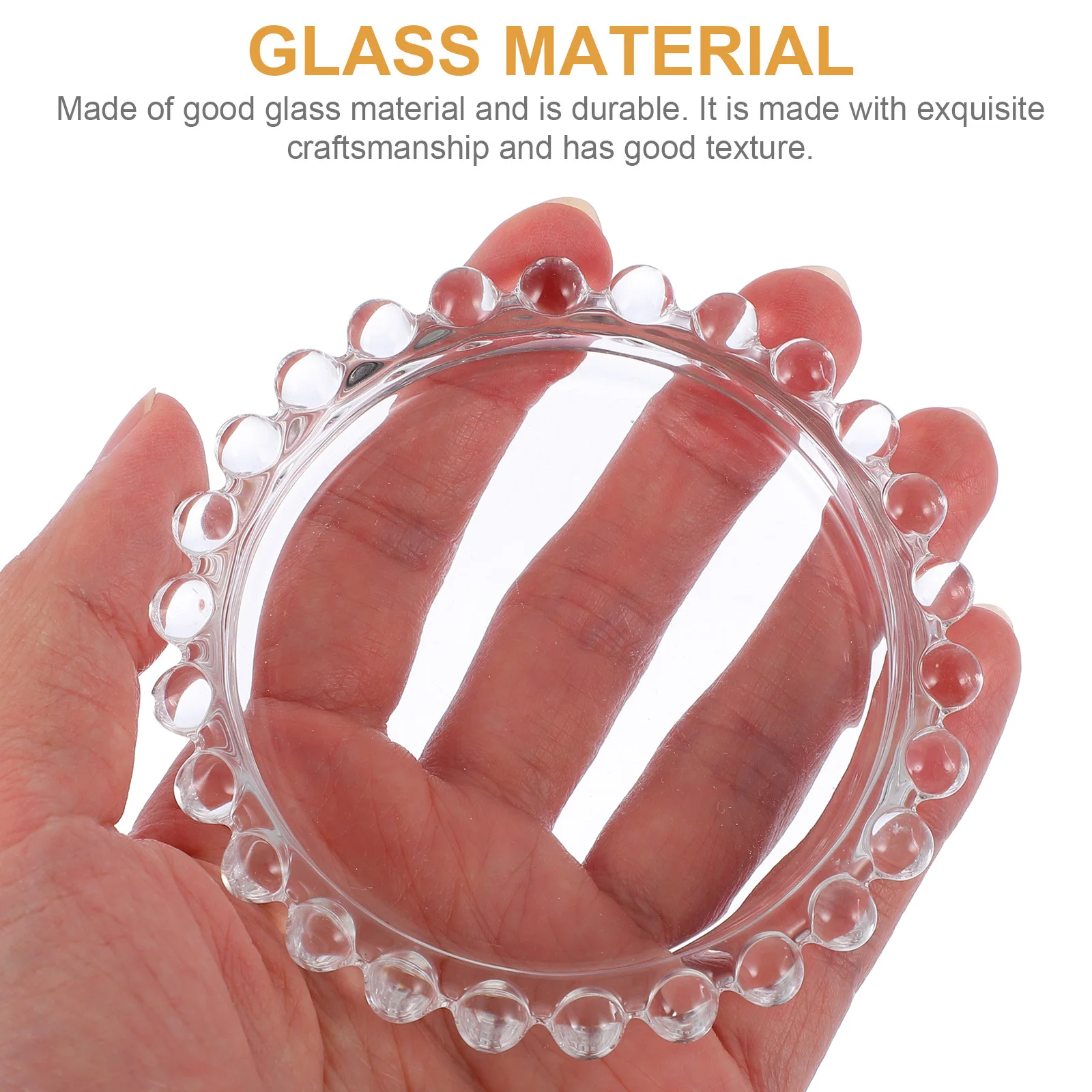 

прочный прозрачный стеклянный поднос для ювелирных изделий, круглые хрустальные кольца, серьги, держатель для дисплея, декоративный контейнер, украшение для рабочего стола