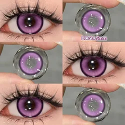 OVOLOOK-2PCS Halloween Myopia Contact Lenses Cosplay Colored Contact Lenses Prescription Lens Natural Pupils Eye Color Lenses