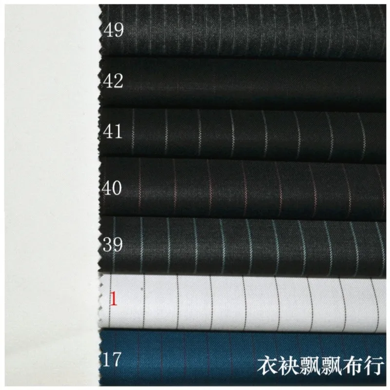 Suit fabric Fine-spun high-count white bird blue red black and striped for trousers skirts