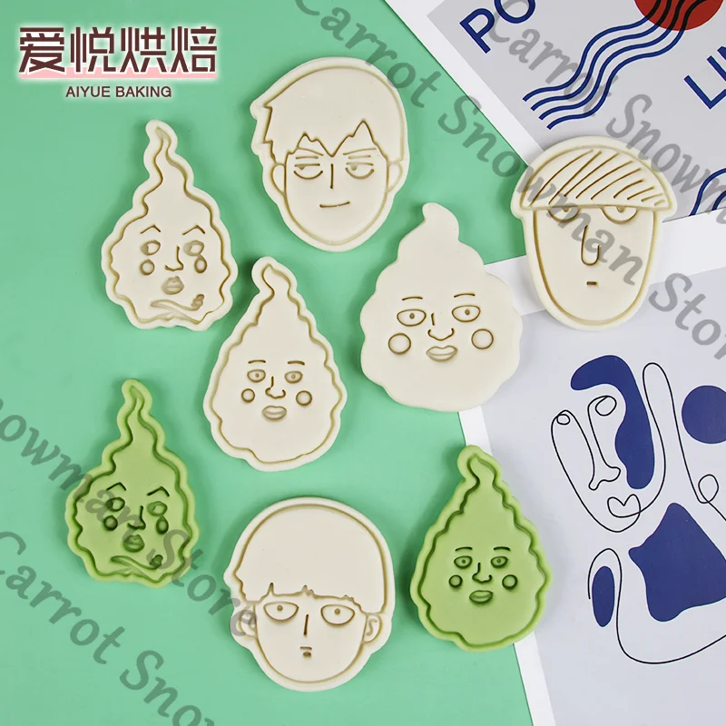الغوغاء النفسي 100 Mobu Saiko Hyaku الدمل Kageyama Shigeo أنيمي سلسلة كوكي ختم قوالب البسكويت قالب الخبز تأثيري الكرتون هدية
