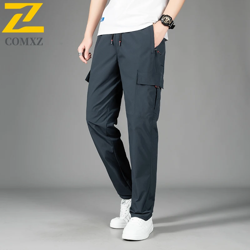 EiAO الرجال الربيع العمل السراويل المشي لمسافات طويلة في الهواء الطلق يندبروف مقاوم للماء متعدد جيب التخييم الصيد خفيفة الوزن دائم عادية 2025 #4