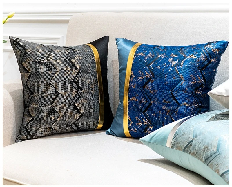 Modern simple light luxury sofa throw pillow cushion splicing room backrest waist pillowcase