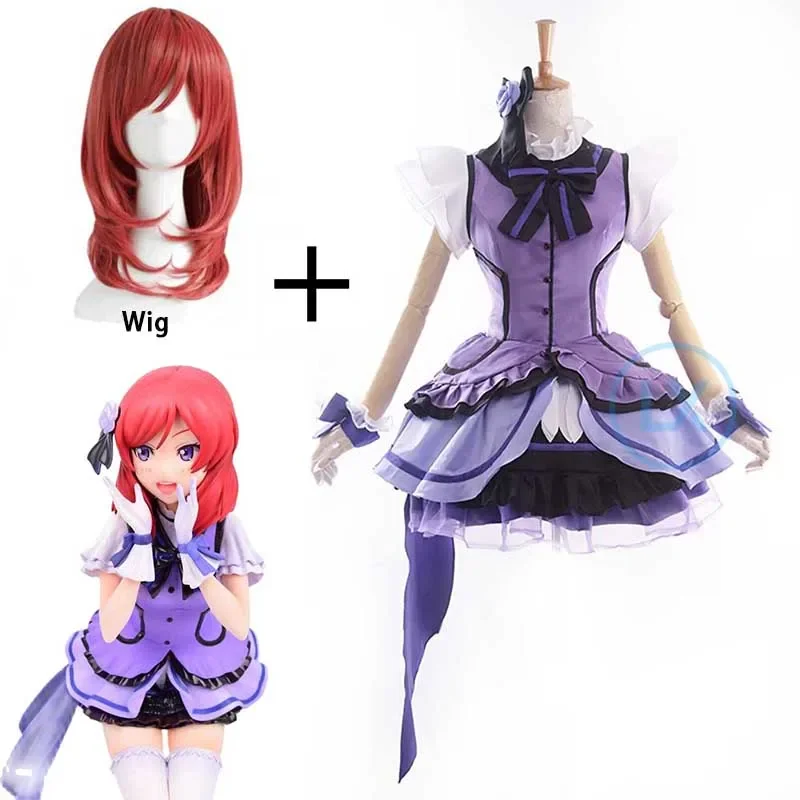 

Аниме Love Live! Проект School Idol KiRa-KiRa Sensation! Маки Нишикино Косплей Костюм U's Музыка Сценический Костюм Платье Лолиты