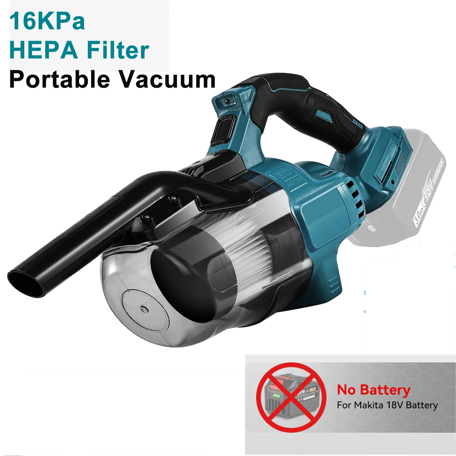 Cordless Electric Vacuum Cleaner HEPA Filter 16KPa Portable Vacuum For Household Industrial Clean Tools For Makita 18V Battery