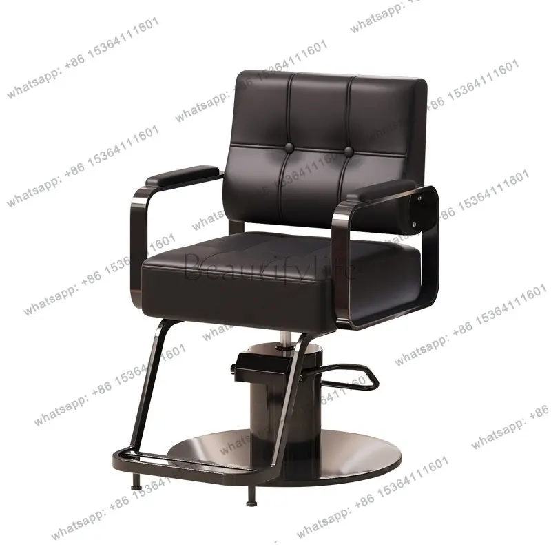LSFootrest Rotate Barber Chair Lift Luxury Comfortable Luxury Salon Chair Beauty Modern Chaise De Coiffure Salon Furniture