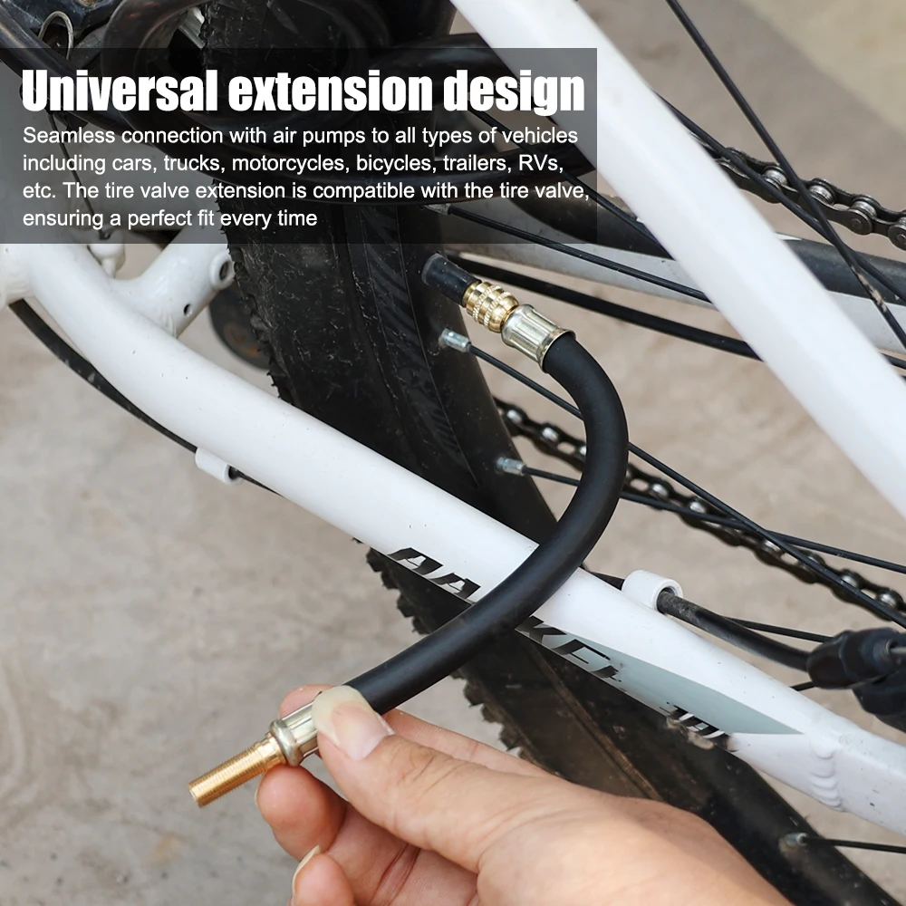 1/3pcs Tire Tyre Rubber Valve Extension Tube Car Vacuum Valve Inflator Extension Tube Air Nozzle Inflator Extension Nozzle 3size - Image 3