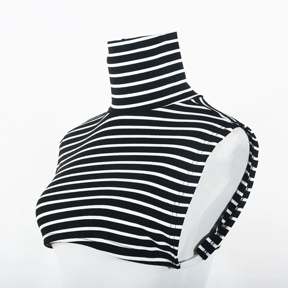 Einfarbige Roll kragen pullover gefälschte Kragen tragbare Verlängerungen muslimische modale halbe Top Bluse Frauen abnehmbare Mock Neck Cover