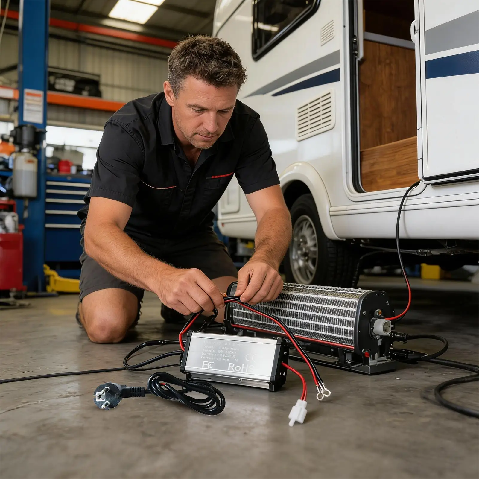 

Адаптер 220В на 12В для дизельного воздушного отопителя, преобразователь питания, совместимый с отопителями 5кВт и 8кВт, для автодомов, кемперов, фургонов, грузовиков