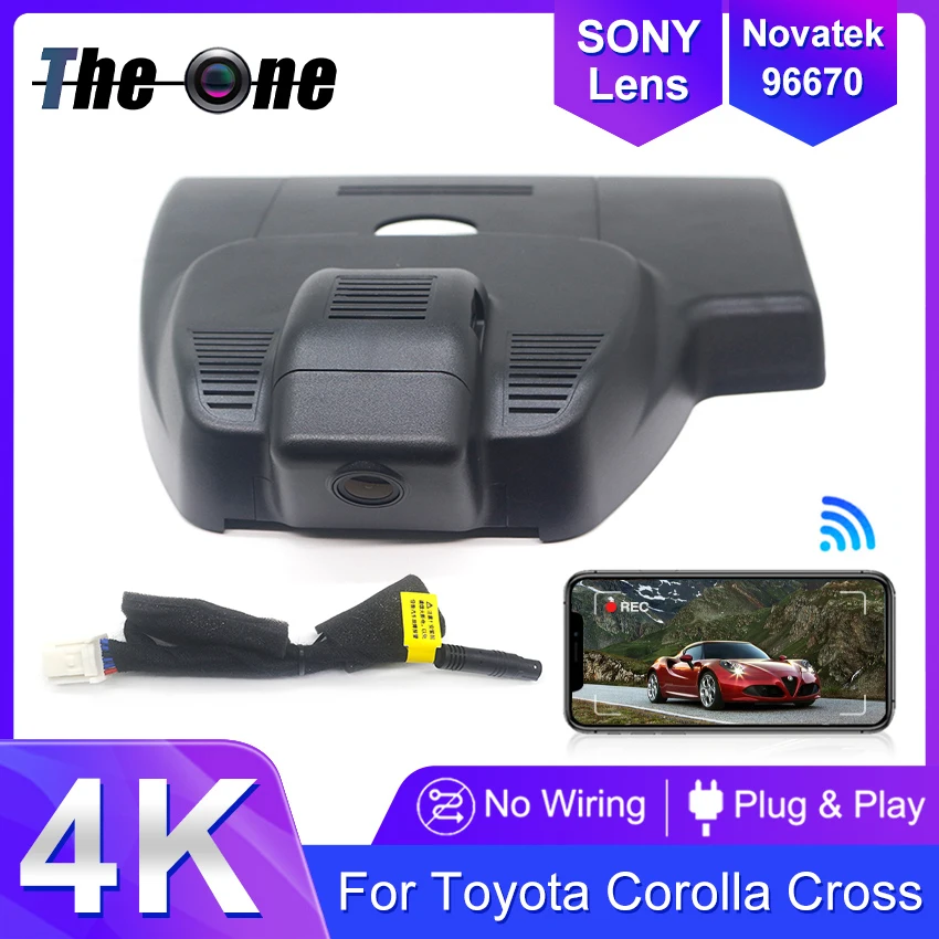 Nowość! Kamera samochodowa typu plug and play do Toyoty Corolla Cross 2022-2026, noktowizor i sterowanie przez aplikację, rejestrator samochodowy 4K HD.