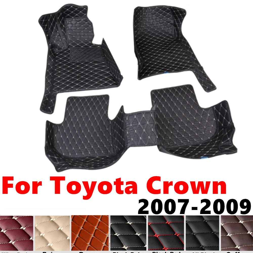 

Car Floor Mats For Toyota Crown 2009 2008 2007 Custom Fit Front & Rear Floor Liner Cover Foot Pads Carpet Interior Accessories