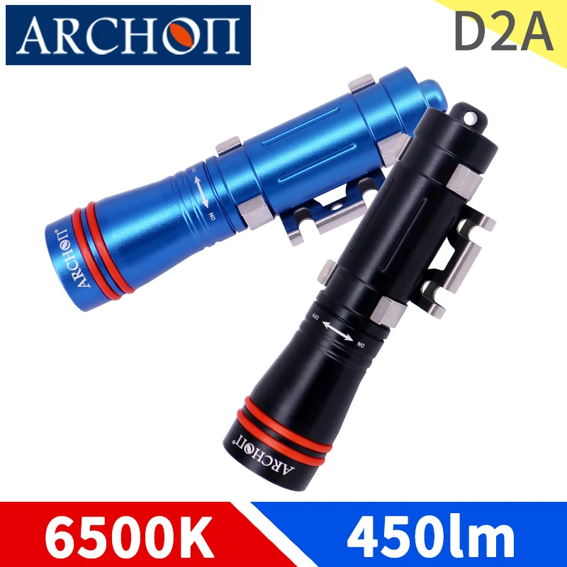 ARCHON D2A Diving mirror lamp Scuba dive flashlight Dive torch Underwater 100m Dive helmet spare lamp Diving club spare lighting