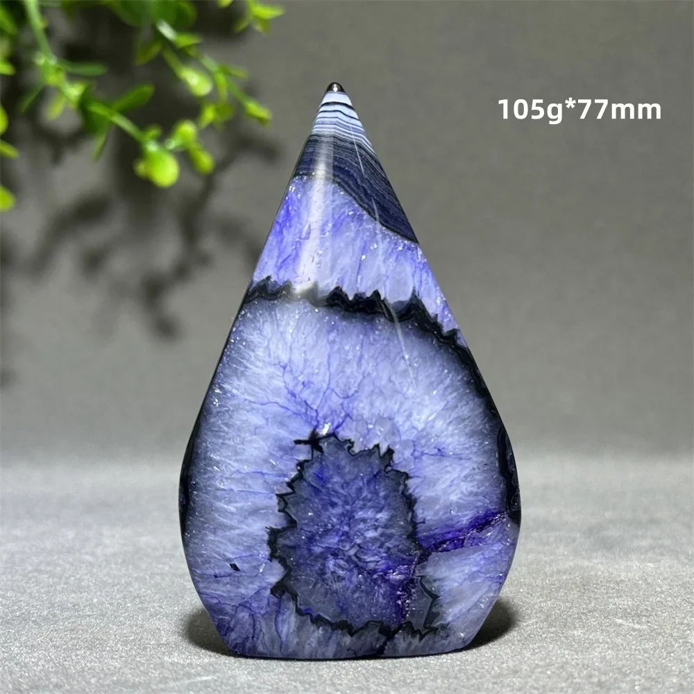 Natural Purple Agate Free Form Torch Spiritual Healing Meditation Reiki Witchcraft Energy Home Office Feng Shui Decorative Gift