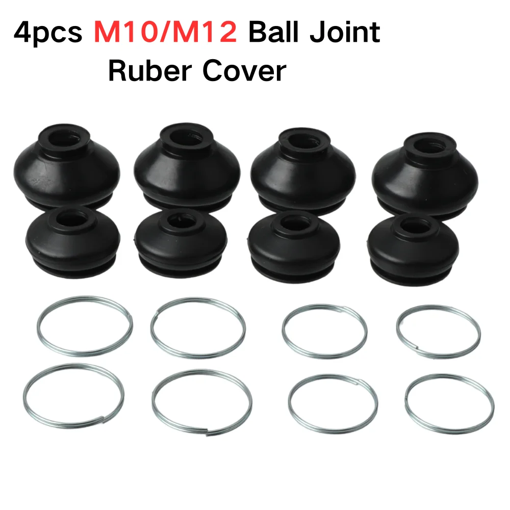 4 Pcs M10/M12 Ball Joint Rubber Cover Steering Suspension Tie Rod Ends Dust Protection Boot For Chinese ATV Go Kart Quad Bike