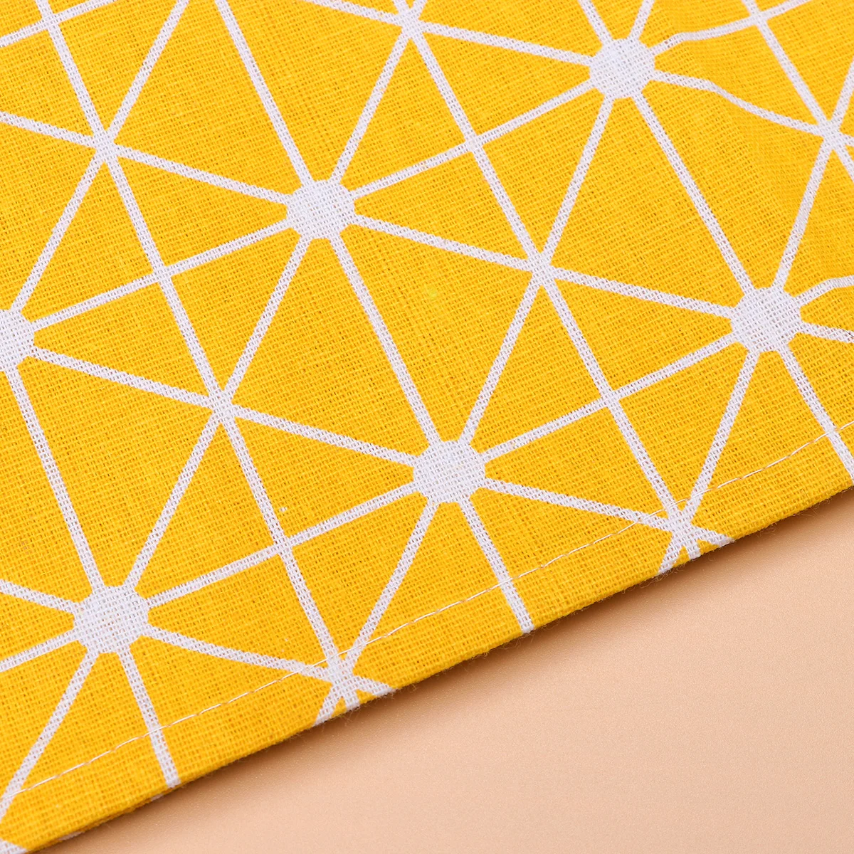 

100X140Cm Cotton Linen Checkerboard Tablecloth Creative Print Party Decoration Table Cover For Home Use Yellow