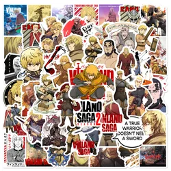 50pcs VINLAND SAGA series graffiti stickers suitable for helmets desktop wall decoration DIY sticker pack wholesale