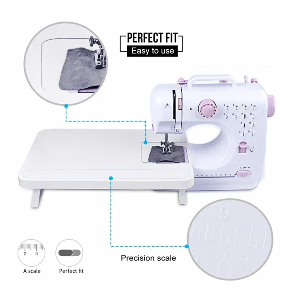 Cheap And Fine Mini Desktop Multiple Electric Sewing Machine Portable Household Needlework Presser Foot Pedal Sew Thick Clothes