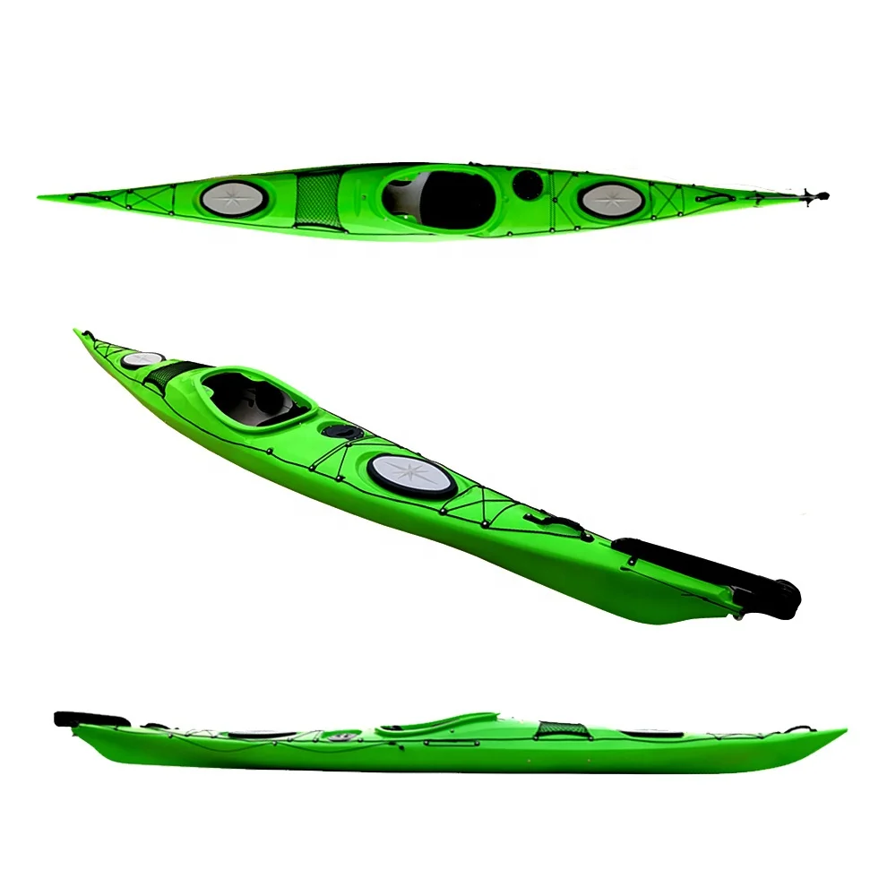 Fast Speed Ocean Sea Salty Water Play Plastic HDPE Material Racing Kayak Surfing Ski Board Sit Inside Kayak For Sale