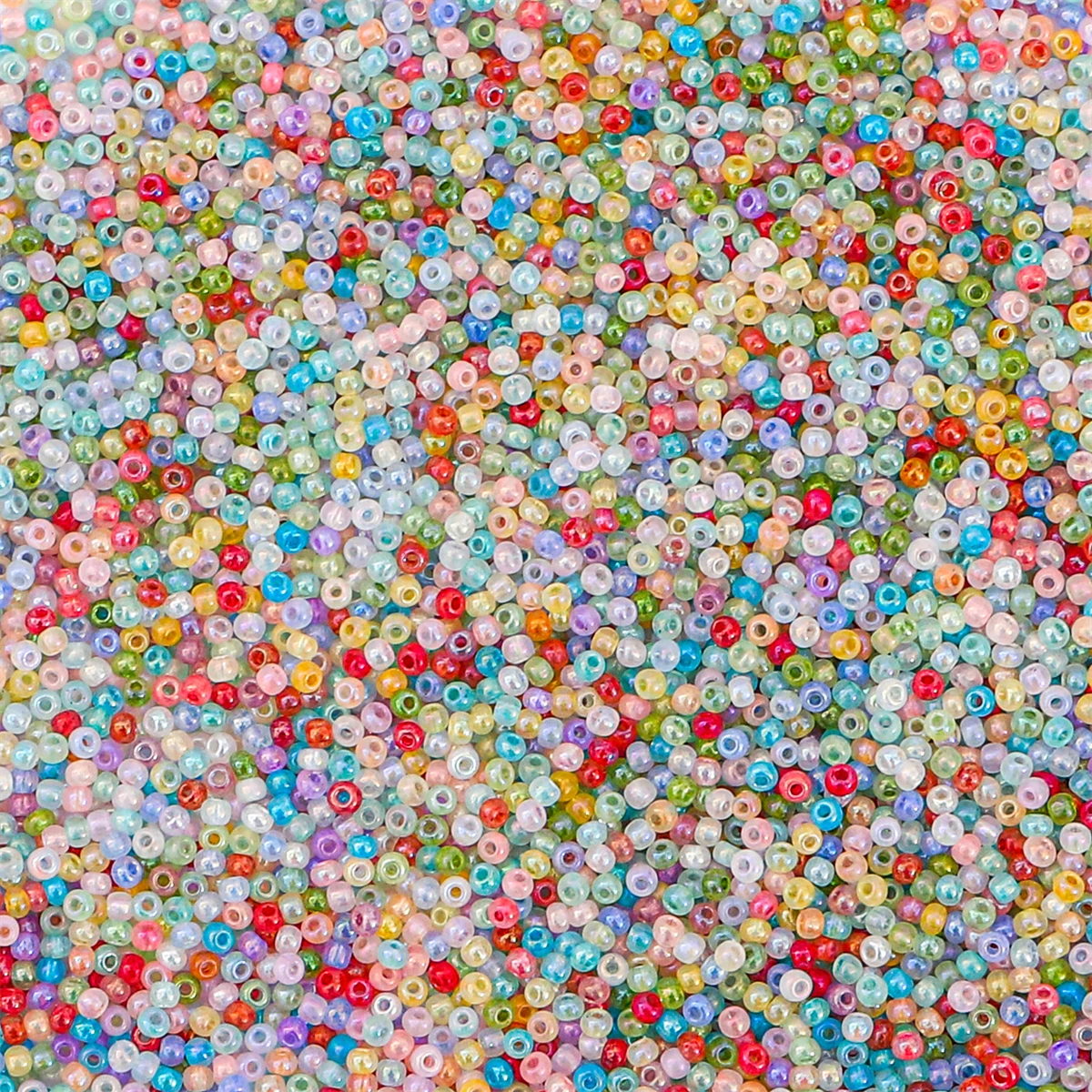 Cuentas de flores de vidrio a granel, cuentas de arroz de vidrio iridiscente de alta calidad, dijes, cuentas de creación de joyería DIY, materiales para hacer joyas