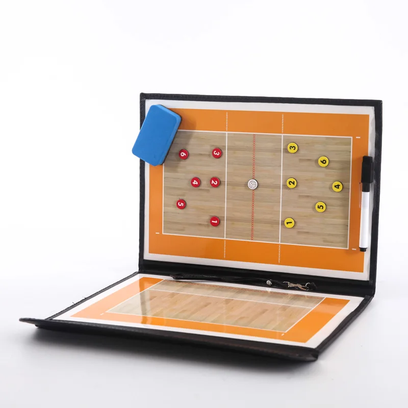 Dulboard de volley-ball portable, tableau de commande de prestations, équipement d'entraînement de compétition, livre magnétique effaçable et pliable