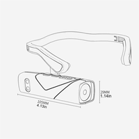A61I For Camping Removable Ear Hook Headlight Headlamp Rechargeable Head Lights with 5 Modes Without Motion Sensor Function