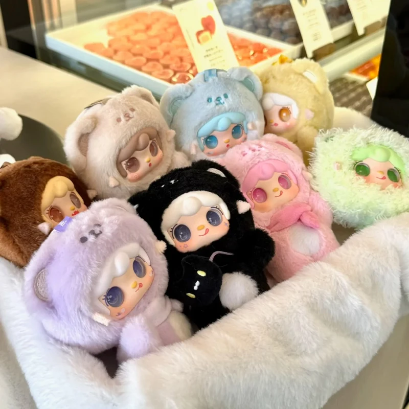 Yooki-小さなクマシリーズのぬいぐるみ、第4世代のブラインドボックス、絶妙な人形のキーホルダー、バックパックペンダント、ミステリーボックスギフト