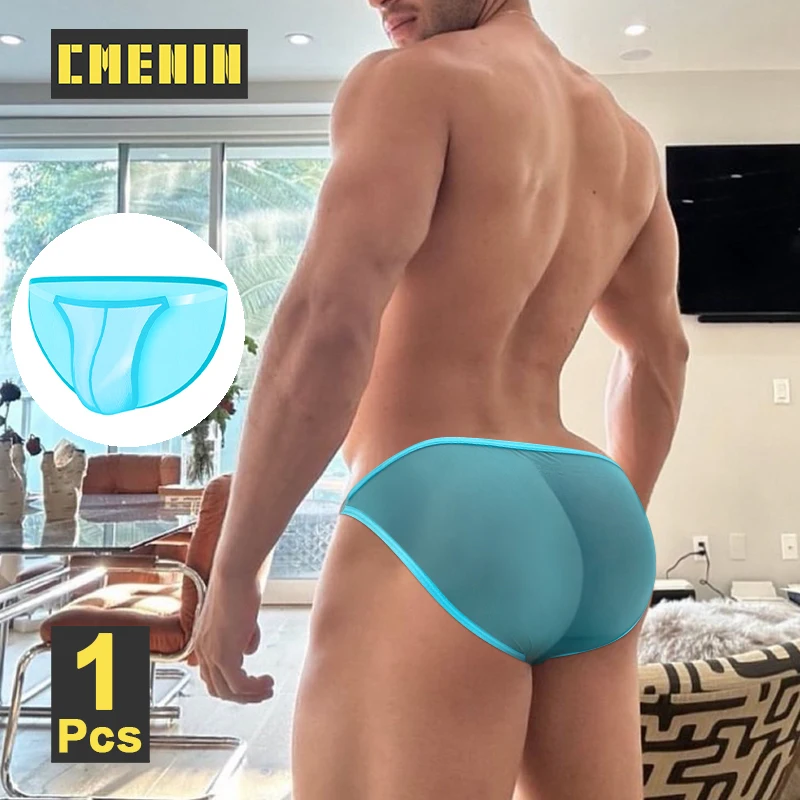 CMENIN Men\'s Underwear Summer Ultra-thin Men Briefs Male Transparent Sexy Solid Sports Underpants Sissy Gays Bikini Men Panties