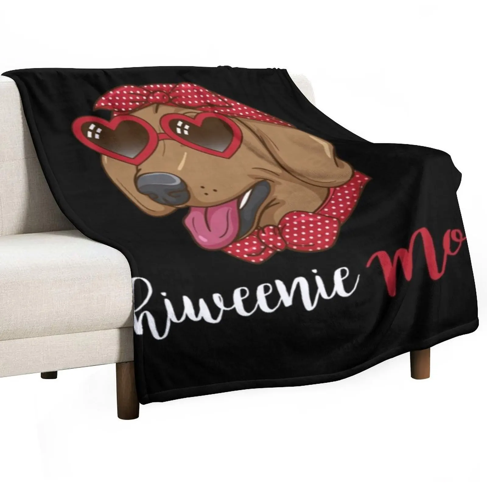 

Chiweenie Mom Dog Lover Gift Women Dog Owner Chiweenie Throw Blanket Cozy Warm Blanket for Bed Room Decor