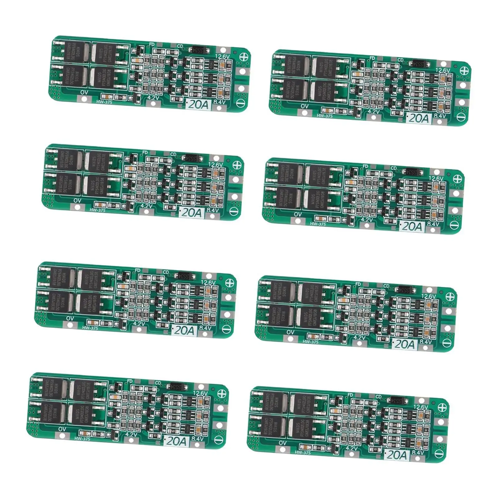 8x LI Ion Lithium Battery Charger Protection Boards over Discharge over Current Accessories for Electric Drill Electric Tools