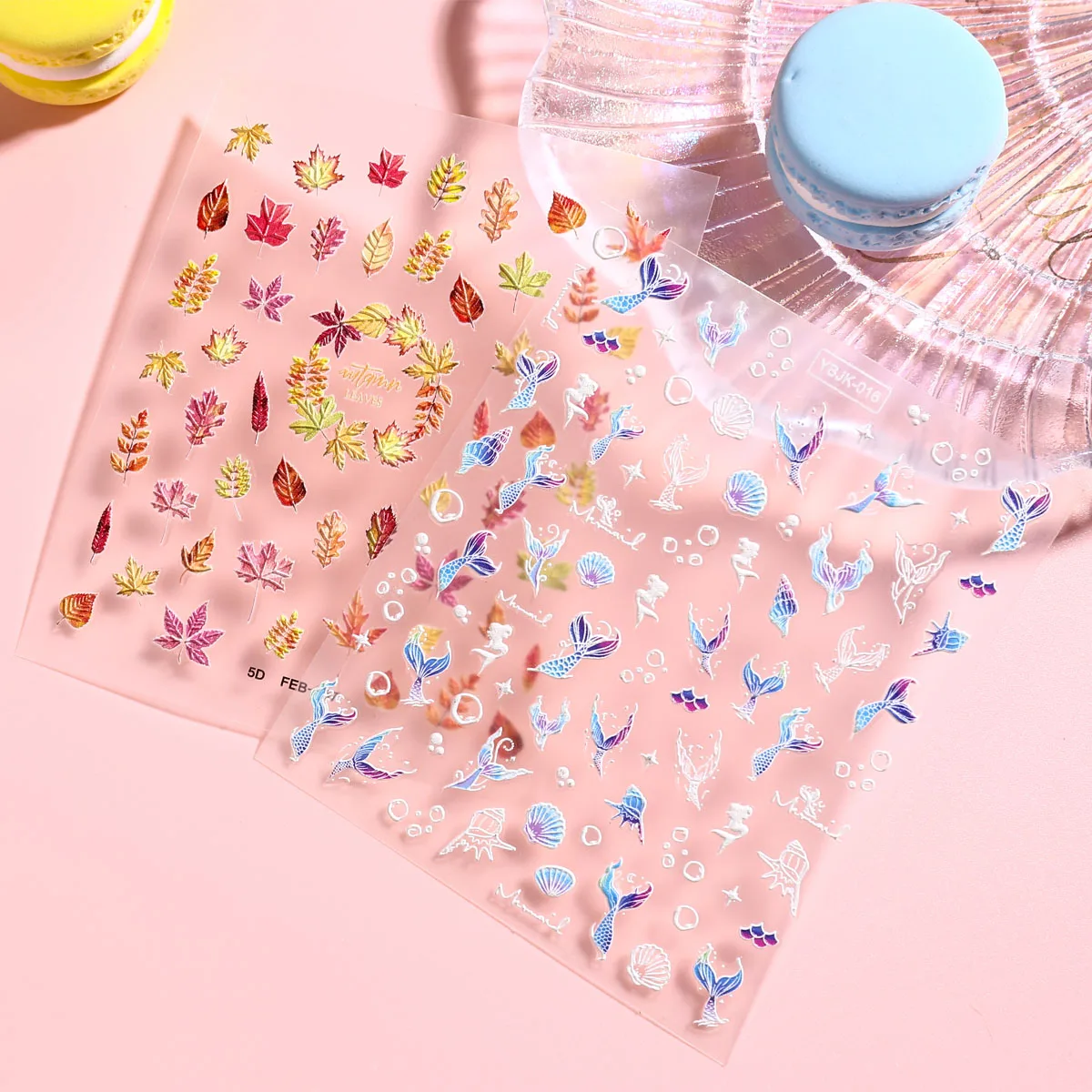 3 pegatinas para decoración de uñas con diseño de mariposa de primavera, calcomanías autoadhesivas para decoración de uñas con diseño de flores de primavera