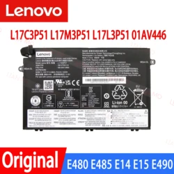 Lenovo-batería Original Thinkpad E480, E485, E14, E15, E580, E585, R480, E490, E495, L17C3P51, L17M3P51, L17L3P51, 01AV446