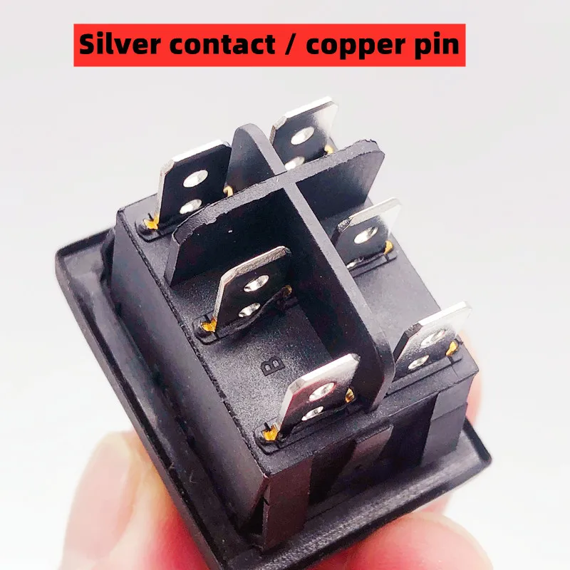 1 PCS,Heavy,Waterproof Rocker Switch,ON-OFF/ON-OFF-ON,4 Pin/6 Pin,16A 250VAC/20A 125V,2/3 Position,With Switch For Light Supply