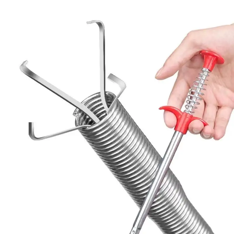 Telescopic Four Jaw Drain Claw Cleaner Flexible Sewer Pipe Toilet Blockage Remover Tool