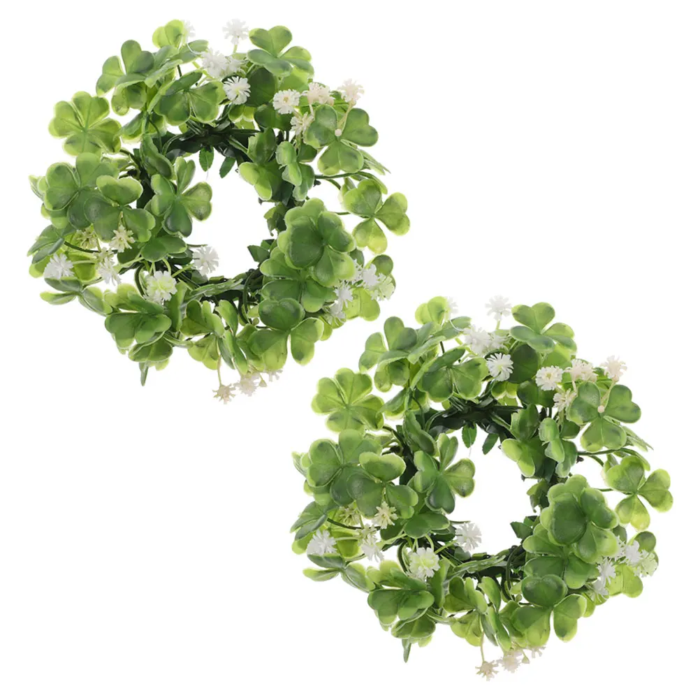 

2Pcs Spring C Rings Shamrock Spring Rings Home Decor Party Supplies Patrick Day Centerpieces DIY