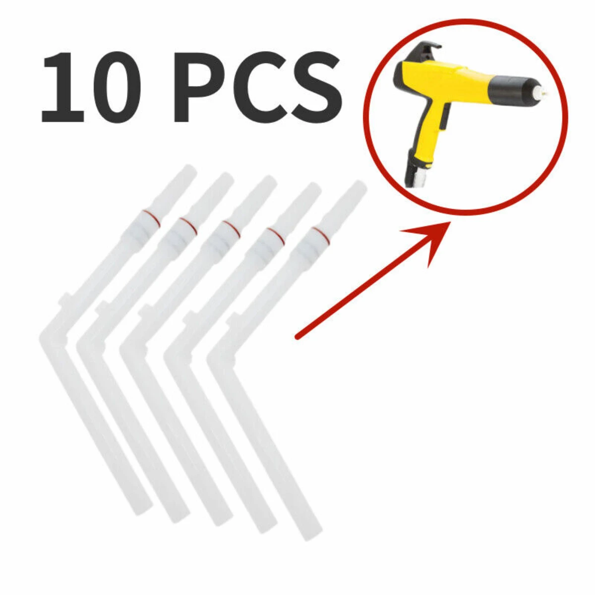 10 PCS Inner Powder Tube 2324123 For Wagner X1 Electrostatic Powder Coating Gun